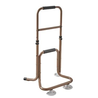 Imagem de Compacto Grades de segurança do toalete Sem assistência de perfuração Barra de apoio Alça Mover Handicap Suporta corrimão Adequado para deficientes físicos Idosos Uso doméstico Estrutura de suporte