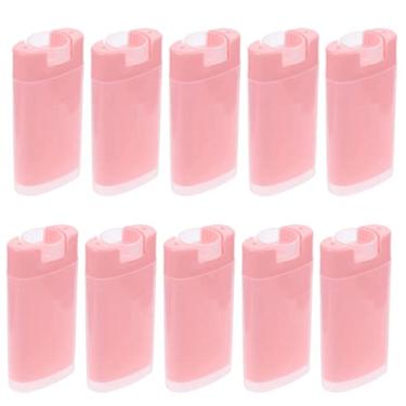 Imagem de Minsily 20 peças de recipiente vazio de desodorante vazio de plástico oval de 15 ml, tubos de batom de 14,2 g, bastões de desodorante, tubos ovais, recarregáveis, sem BPA, para suporte caseiro de giz