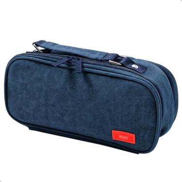 Imagem de Genérico Bolsa Escolar Organizador Divisórias Compartimento Bolsinha Porta Caneta Lapis (Marinho)