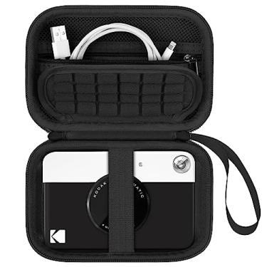 Imagem de Supmay Capa rígida de viagem para câmera digital de impressão instantânea colorida Kodak Printomatic, bolsa protetora com bolso de malha para cabo USB, papel fotográfico, preta