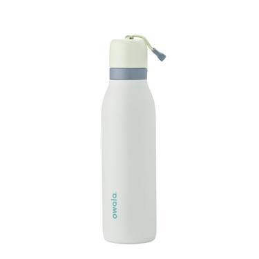 Imagem de Owala Garrafa de água FreeSip Twist isolada de aço inoxidável com canudo para esportes e viagens, sem BPA, 510 g, menta/branco (brisa gelada)