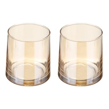 Imagem de HARFINGTON 2 peças copos de uísque 241 g pedras transparentes copos de uísque para rum, copos de vidro à moda antiga, coquetéis, cerveja em casa, bar, aniversários, casamento, aniversário, âmbar