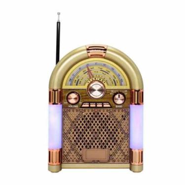 Imagem de Jukebox Rádio Clássico Retrô LED AM/FM Pen Drive Bluetooth - ELETRO - 