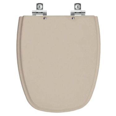 Imagem de Assento Sanitário Soft Close Monte Carlo Bege Saara para vaso Deca