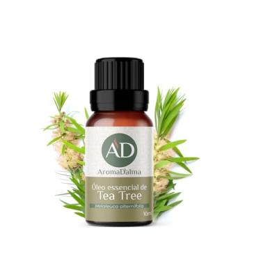 Imagem de Óleo Essencial De Tea Tree (Melaleuca) 100% Puro - 10ml - Ideal Para Difusor, Aromaterapia e Cuidados Com o Corpo I Aroma Fresco, Herbáceo e Mentolado I Aroma D'alma