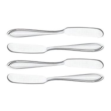 Imagem de Jogo De Espátulas Para Manteiga Tramontina Laguna Em Aço Inox 4 Peças 