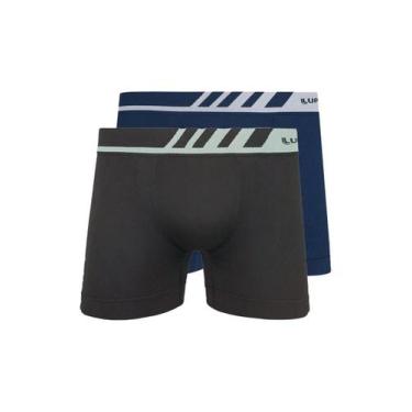 Imagem de Kit com 2 Cuecas Boxer Lupo 671-002 Colorido, Cinza, GG