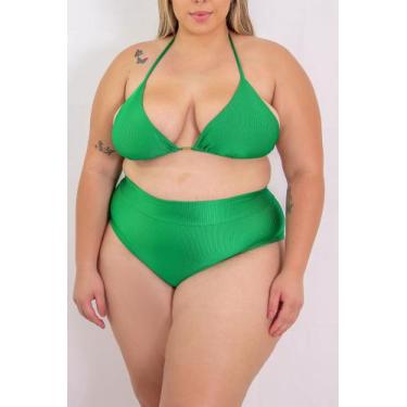 Imagem de Biquini Feminino Plus Size Top Cortininha Calcinha Hot Paint Cos ALto 