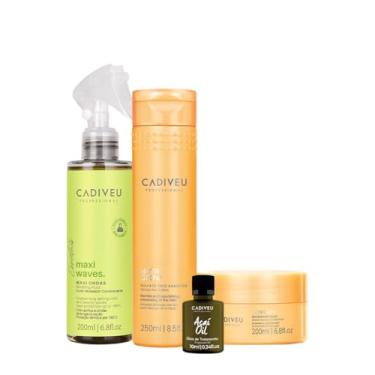 Imagem de Kit Cadiveu Professional Nutri Glow Shampoo Máscara Maxi Ondas e Açaí Oil (4 produtos)