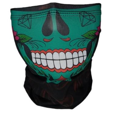 Imagem de Balaclava Caveira touca ninja bandana multifuncional UV50+ - EX311, Ca