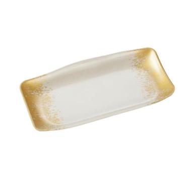 Imagem de Prato retangular de restaurante de churrasco, imitação de porcelana hot pot prato de acompanhamento-W7311