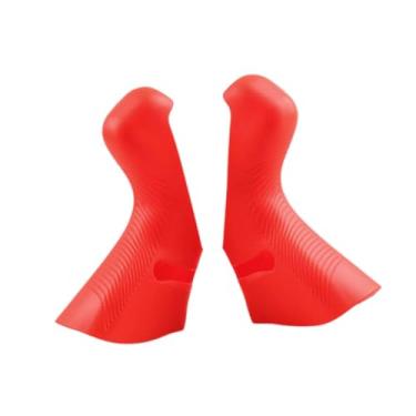 Imagem de Colaxi 2 peças Tampa da alça do freio de bicicleta, tampa do capô da alavanca do freio do câmbio para R5 R7 R9 RX, Vermelho