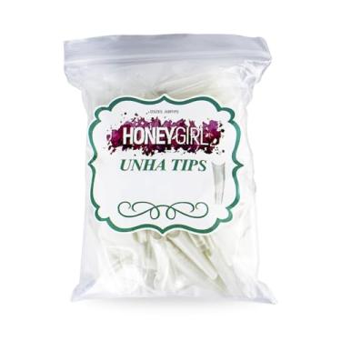 Imagem de 600 Tips Unha Postiça Curvatura C Natural Leitosa Honey Girl