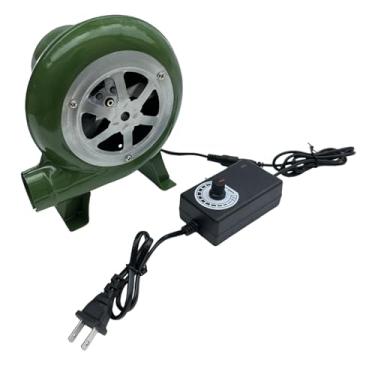 Imagem de ＡＷＨＡＯ Fã do soprador de forno com adaptador de velocidade US 110V Mini Air Blower BBQ Fan para pequenos fogões, 30 W