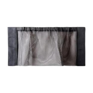 Imagem de YWJLQH Organizador de malha de saco de rede pegajoso Montagem de parede Multiful, atrás da porta Bolsa de saco de lixo para viagem de sala de estar na, L