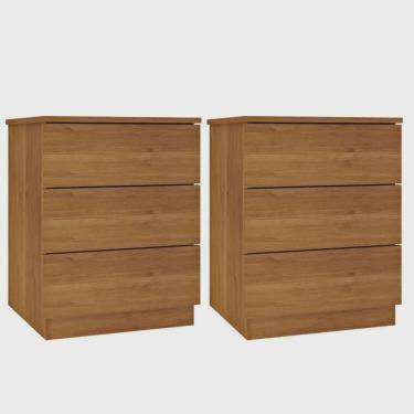 Imagem de Kit 2 Mesas de Cabeceira 3 Gavetas Veronna