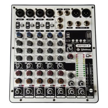 Imagem de Mesa de Som 6 Canais com Interface British 6 - Waldman