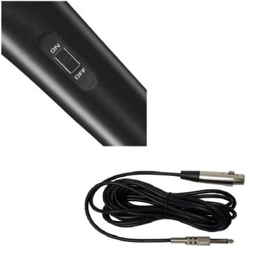 Imagem de Microfone Dinâmico Profissional Mxt M-58 + Cabo 4 Metros - Preto