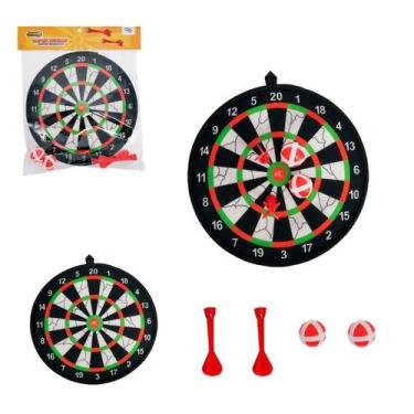 Imagem de Jogo Dardos tiras autocolantes De Parede Tiro Alvo 29cm Com 4 Dardos -