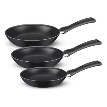 Imagem de Kit 3 Frigideiras Basic Ø18/Ø20/Ø24 Preto - Rochedo