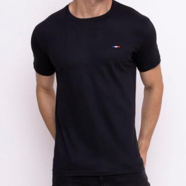 Imagem de Camiseta França Premium Básica Alta Costura Masculina - FMF, Preto, M