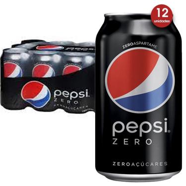 Imagem de Refrigerante pepsi Zero 350ml - Sem açúcar e calorias