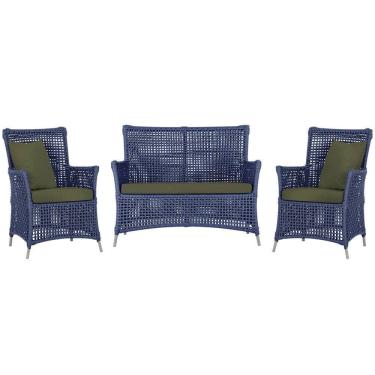 Imagem de  Jogo Sofá e 2 Poltronas de Área Igapó Alumínio