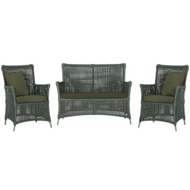 Imagem de  Jogo Sofá e 2 Poltronas de Área Igapó Alumínio