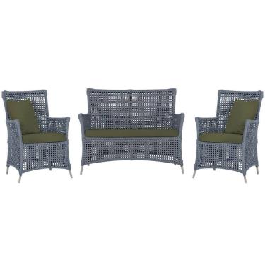 Imagem de  Jogo Sofá e 2 Poltronas de Área Igapó Alumínio