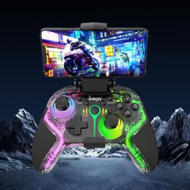 Imagem de Controle para celular Bluetooth compatível com Android,IOS e PC equipado com gatilhos Hall,função Turbo,iluminação RGB 8 efeitos,motores de vibração,dois botões programáveis,controle ipega