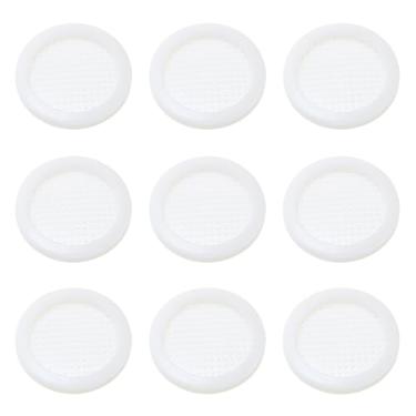 Imagem de DGHAOP 10 peças de plástico branco Louvre Mesh Vents 6,6 x 0,5 cm Montagem da tampa do orifício de ventilação do armário de móveis