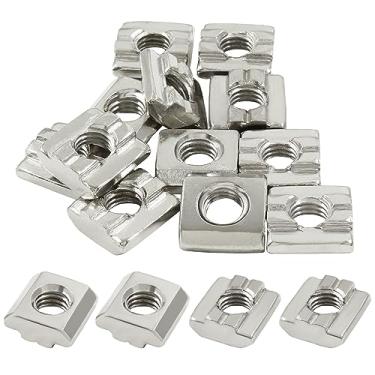 Imagem de Zorveiio 12 peças Série 3030 M8 porcas deslizantes em aço carbono, porca ranhura M8 T cabeça de martelo fixador sortido para perfil de alumínio, impressora 3D, roteador CNC