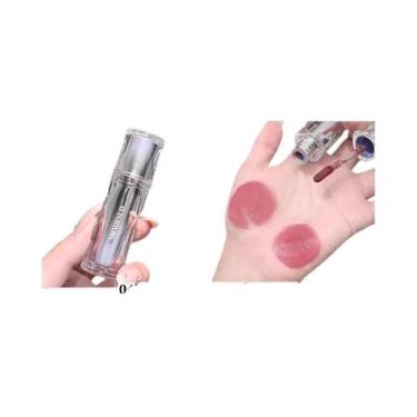 Imagem de Boca Branca Vermelha Do Brilho Da Água Do Espelho Do Esmalte Do Labio 