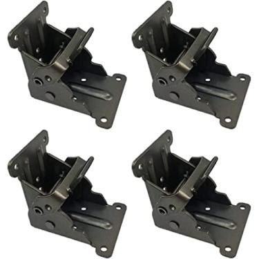 Imagem de 4 peças dobradiças dobrável suporte autotravante dobradiça acessórios de perna de mesa para pernas dobráveis mesa de trabalho dobrável cadeira dobrável