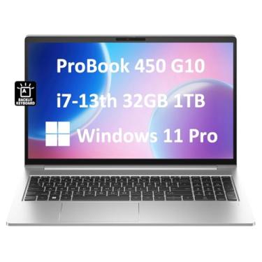 Imagem de ist computers Notebook Empresarial Probook 450 G10 (15,6" Fhd Ips Antirreflexo, Intel I7-1355U De 10 Núcleos, 32 Gb De Ram, Ssd De 1 Tb), Teclado Retroiluminado, Webcam, Ethernet, Wi-Fi 6E, Wolf Pr