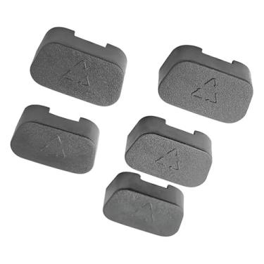 Imagem de FENGHAISHUN Tampa de porta VGA antipoeira Protetor adaptador de plugue VGA para conector de porta macho RS232 DB15 DB9 VGA 50 peças preto 0,67 polegadas/17 mm x 0,35 polegadas/9 mm