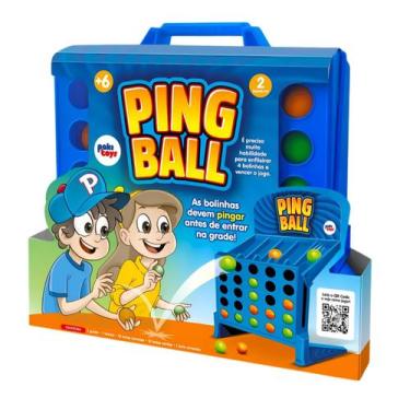 Imagem de Jogo Brinquedo Bolinha Infantil Tabuleiro Desafio Cores Ping Estratégi