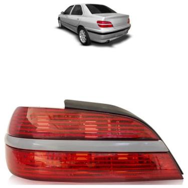 Imagem de Lanterna Traseira 406 1999 2000 2001 2002 2003 2004 Rubi Estriada Acrí