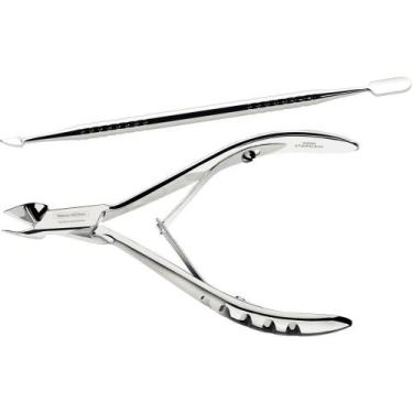 Imagem de Alicate Higiene Pessoal Jogo para Cutículas AÇO INOX 2 Peças - Tramont