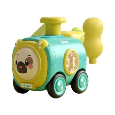 Imagem de Carro de Brinquedo Inercial com Apito e Rosto Mutável - Trem Durável p
