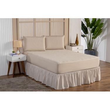 Imagem de Kit Capa Protetor Para Colchão Queen Impermeável + Protetor Para Trave