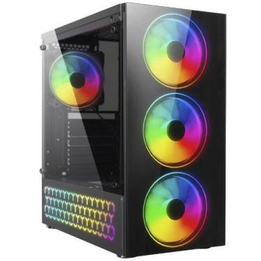 Imagem de Gabinete Gamer Brx Thunder Ca-039 Atx C/ Fans Rgb S/ Fonte