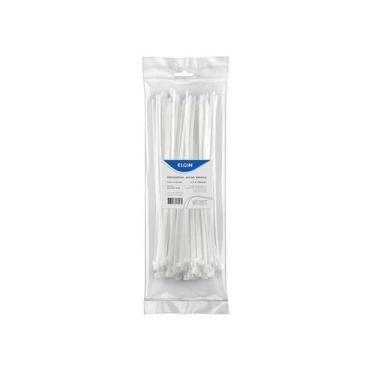 Imagem de Abracadeira Nylon Pa66 Grd Branc 4.8x300 P10 - 10 Unidades - Elgin