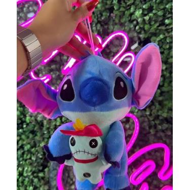 Imagem de Pelúcia Stitch E Angel Com Boneca Xepa 25cm Fofa kwaii - Daiso, Stitch
