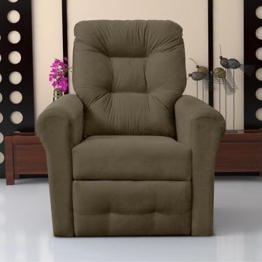 Imagem de Poltrona Descanso Reclinável Andrea Suede Cappuccino