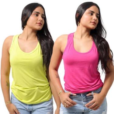 Imagem de Kit 2 Regatas Viscolycra Feminina Nadador Leve e Confortável - TechMal