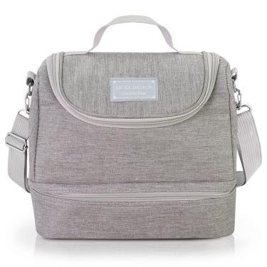 Imagem de Bolsa Térmica C/ 2 Compartimentos Jacki Design - Joy Cinza