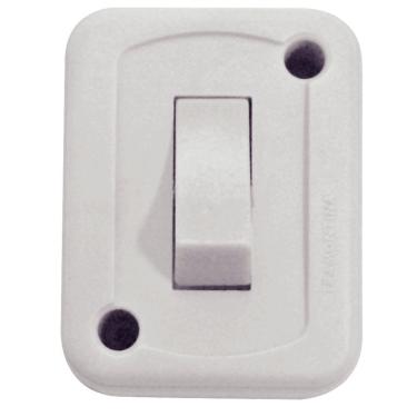 Imagem de Interruptor De Sobrepor 1 Tecla Simples 10 A 250 V Tramontina Branco Embalagem Flow Pac...
