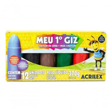 Imagem de Meu Primeiro Giz De Cera - 12 Cores - Acrilex -