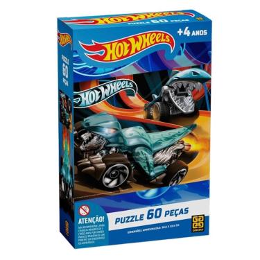 Imagem de Puzzle Infantil 60 Peças - Grow - Hot Wheels